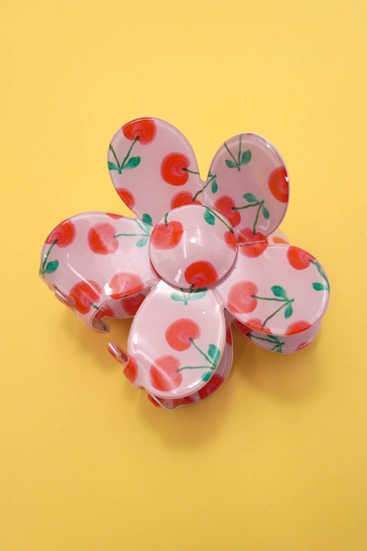 FLOWER CHERRY HAIR CLAW CLIPS
