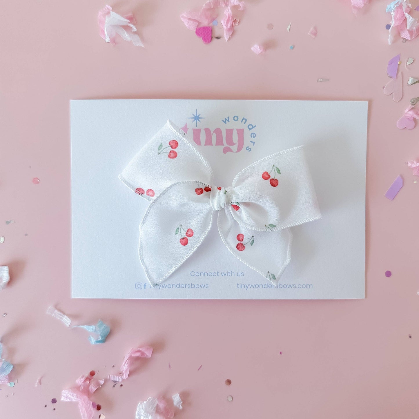 Cherries, crepe Bow