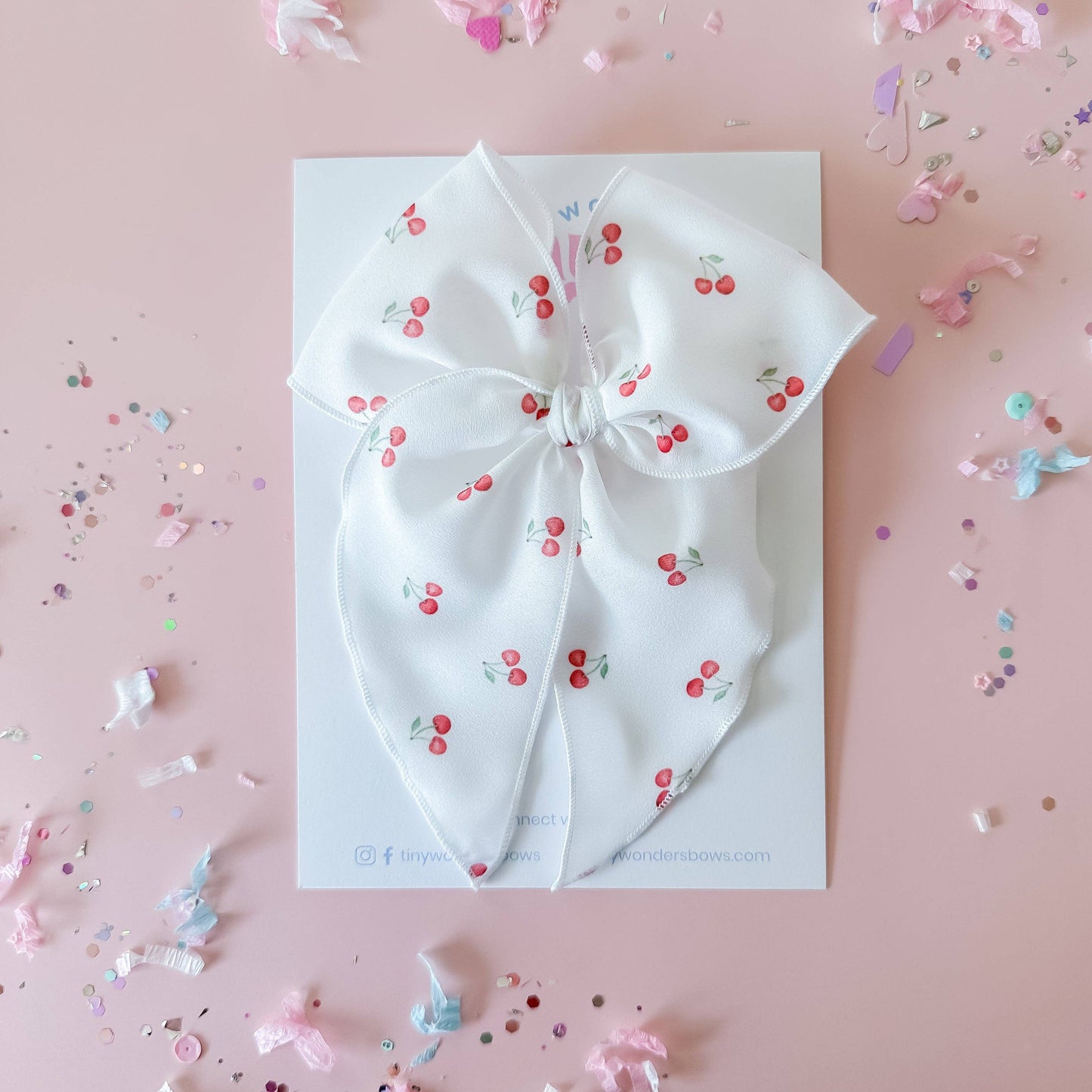 Cherries, crepe Bow
