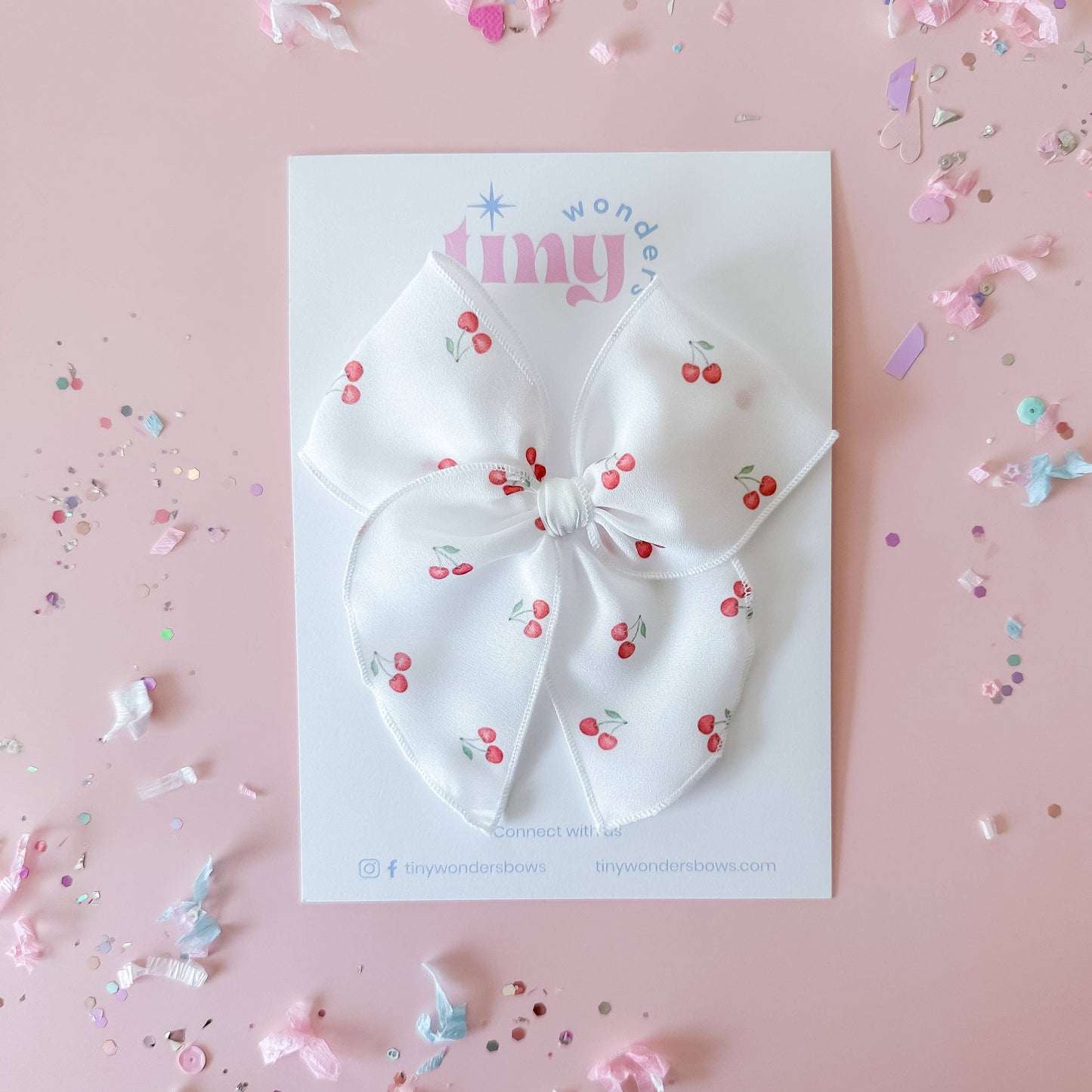 Cherries, crepe Bow