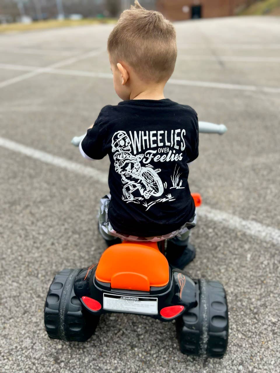 Wheelies over Feelies graphic tee