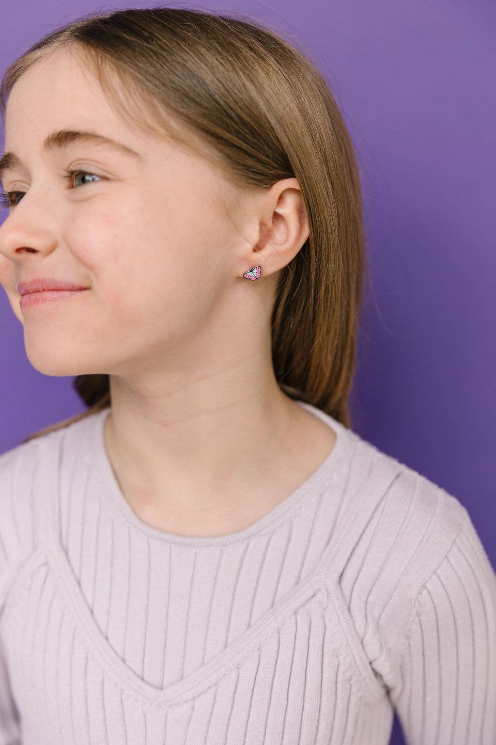 Silver Butterfly Stud Earrings