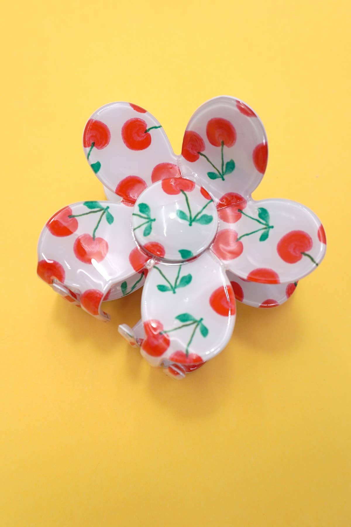 FLOWER CHERRY HAIR CLAW CLIPS