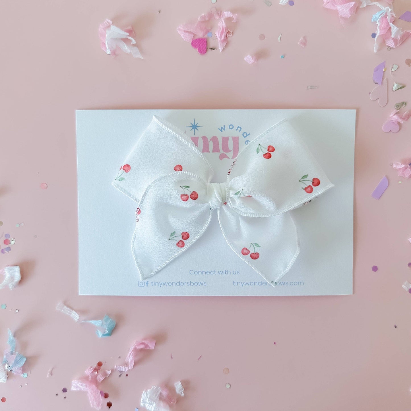 Cherries, crepe Bow