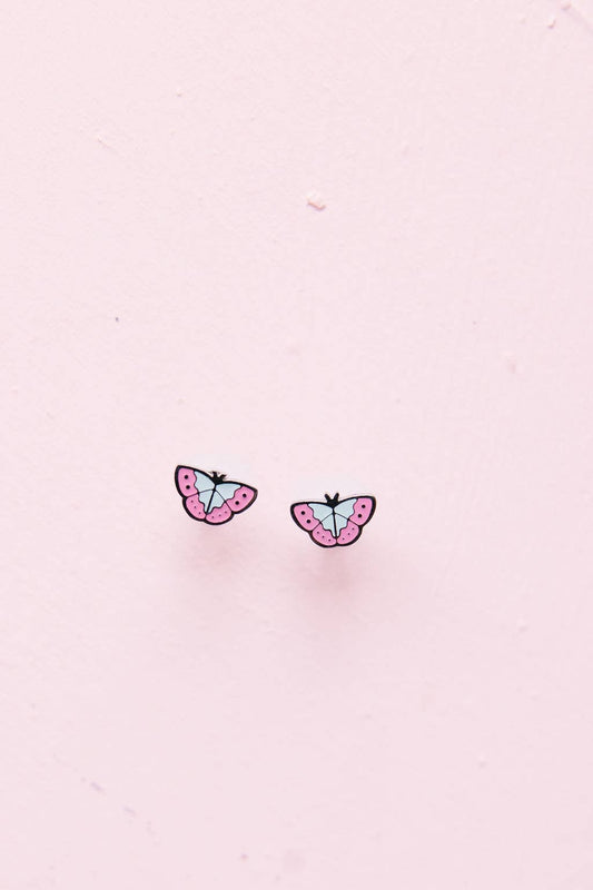 Silver Butterfly Stud Earrings